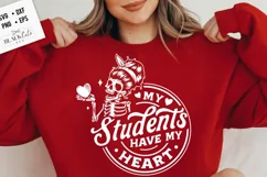 My students have my heart svg, Teacher Valentine svg Product Image 3