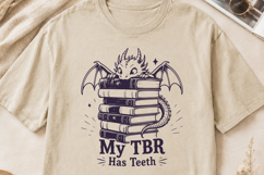My TBR Has Teeth SVG PNG, Funny Fantasy Bookworm Design Product Image 2