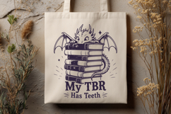 My TBR Has Teeth SVG PNG, Funny Fantasy Bookworm Design Product Image 3