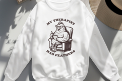 Funny Chicken SVG, My Therapist Has Feathers PNG, Farm Print Product Image 2