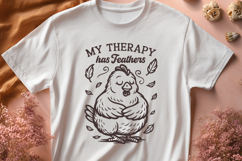 My Therapy Has Feathers SVG PNG | Chicken Lover Farm Life Product Image 2
