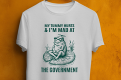 My Tummy Hurts and I’m Mad at the Government SVG, Funny Frog Product Image 2