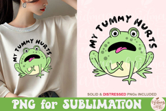 My Tummy Hurts PNG, Funny Kawaii Aesthetic Sticker Design Product Image 1