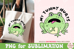My Tummy Hurts PNG, Funny Kawaii Aesthetic Sticker Design Product Image 2
