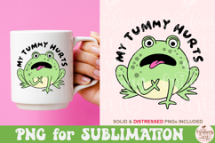 My Tummy Hurts PNG, Funny Kawaii Aesthetic Sticker Design Product Image 5