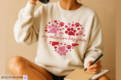 Valentine Paws Love SVG PNG T-shirt Design Product Image 3