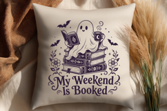 Ghost Reading SVG, My Weekend Is Booked Book Lover PNG Product Image 2