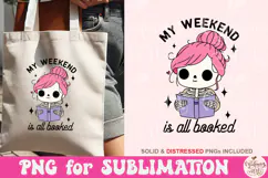 My weekend is all booked png, Book png files Product Image 3