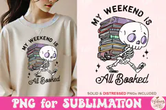 My weekend is all booked png, Book png files Product Image 3