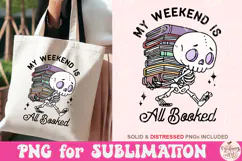 My weekend is all booked png, Book png files Product Image 4