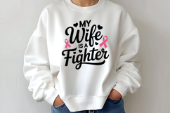My Wife Is A Fighter SVG | Breast Cancer Awareness SVG Product Image 2