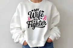 My Wife Is A Fighter SVG | Breast Cancer Awareness SVG Product Image 2