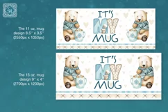 Watercolor Bear. My mug. PNG sublimation. 11&15oz Product Image 2