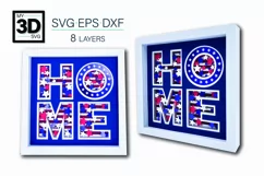 3D USA HOME SVG Product Image 2