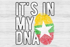 It's in my DNA Myanmar Flag Fingerprint PNG Sublimation Product Image 1