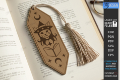 Mystic Wooden Bookmark Laser Cut | Boho Celestial Witchy SVG Product Image 1