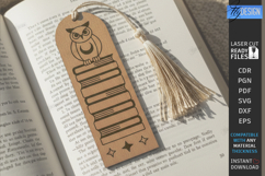Mystic Wooden Bookmark Laser Cut | Boho Celestial Witchy SVG Product Image 1