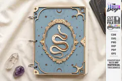 Wooden Mystical Notebook Cover Laser Cut | Book Cover Laser Product Image 1