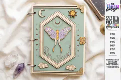 Wooden Mystical Notebook Cover Laser Cut | Book Cover Laser Product Image 1