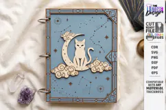Wooden Mystical Notebook Cover Laser Cut | Book Cover Laser Product Image 1