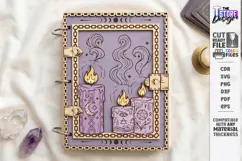 Wooden Mystical Notebook Cover Laser Cut | Book Cover Laser Product Image 1