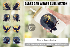 Glass Can Halloween Raven Shadow Product Image 1