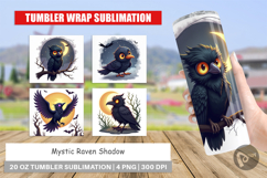 Tumbler Halloween Raven Shadow Product Image 1