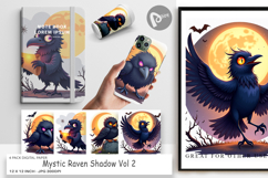 Digital Paper Halloween Raven Shadow Product Image 1