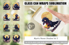Glass Can Halloween Raven Shadow Product Image 1