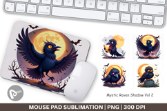 Mouse Pad Halloween Raven Shadow Product Image 1