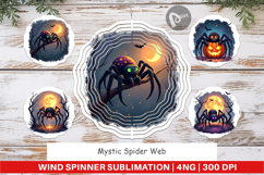 Wind Spinner Halloween Spider Web Product Image 1