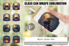 Glass Can Halloween Spider Web Product Image 1