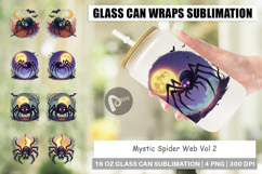 Glass Can Halloween Spider Web Product Image 1