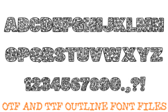 Mystic Swirl Outline Lettering ABC Block Font Typeface OTF Product Image 2