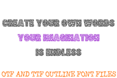 Mystic Swirl Outline Lettering ABC Block Font Typeface OTF Product Image 3