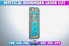 Mystical Bookmark Laser Cut SVG |Witchy Laser Cut SVG Design Product Image 3