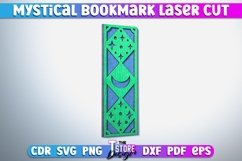 Mystical Bookmark Laser Cut SVG |Witchy Laser Cut SVG Design Product Image 5