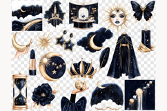 GlamArtZhanna, Celestial clipart, Celestial clip art, Sun and moon clipart, Sun and moon png, Celestial Goddess, Planner girl clipart, Black goddess png, Magic Clipart, Mystic Clipart, Moon and Stars png, celestial Graphics, Mystical clip art, Lunar witch