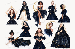 GlamArtZhanna, Celestial clipart, Celestial clip art, Sun and moon clipart, Sun and moon png, Celestial Goddess, Planner girl clipart, Black goddess png, Magic Clipart, Mystic Clipart, Moon and Stars png, celestial Graphics, Mystical clip art, Lunar witch