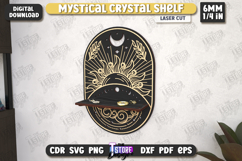 Mystical Crystal Shelf Laser Cut | Crystal Shelf Display Product Image 1