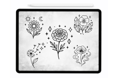 Mystical Flower Procreate Brushes - Procreate Stamps