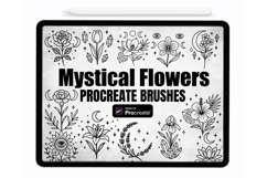Mystical Flower Procreate Brushes - Procreate Stamps