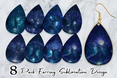 Mystical Forest Halloween Earring teardrop sublimation desig Product Image 1