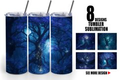 Mystical Forest Halloween | Tumbler Sublimation Wrap Product Image 1