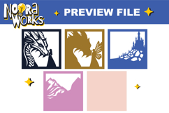 Mystical Girl and Dragon: SVG Files Product Image 2