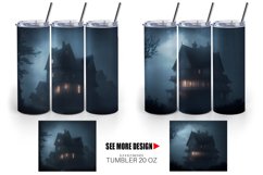 Mystical House Halloween | Tumbler Sublimation Wrap Product Image 2