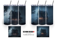 Mystical House Halloween | Tumbler Sublimation Wrap Product Image 3