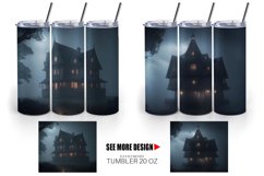 Mystical House Halloween | Tumbler Sublimation Wrap Product Image 4