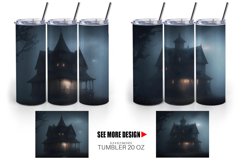 Mystical House Halloween | Tumbler Sublimation Wrap Product Image 5