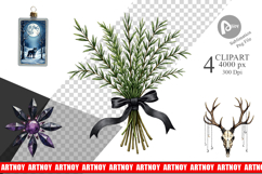 Mystical Macabre Yule Clipart Product Image 1